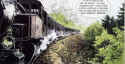 Train vapeur en campagne